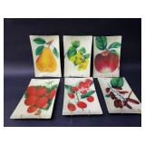 Chromolithograph botanical bent glass
