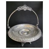 Antique Victorian silver-plated bride's basket /