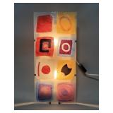 Vintage Ikea frosted glass and metal Gyllen wall