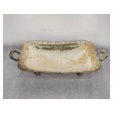 Vintage silver plate footed candy dish
