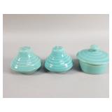 Bauer ringware salt and pepper shakers, and lid