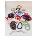 Large lot of beaded bracelets