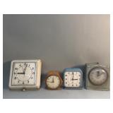 Four vintage Art Deco electric alarm clocks