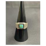 Vintage sterling silver and turquoise ring