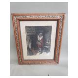 Paul Adolphe Ramon antique hand colored etching