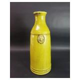 Glazed green pottery vase