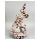 Vintage Mayan/Aztec style terracotta figure as is