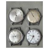 4 vintage timex watches