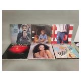 Group of Rock LP records