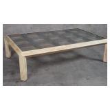 Signed Phyllis Morris wood rectangular coffee