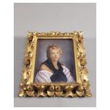 Vintage signed hand painted portrait