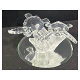 Swarovski crystal turtles figurine
