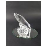 Swarovski crystal whale figurine