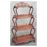 Antique mahogany 4-tier etagere