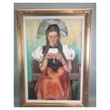 Modern Figurative Expressionist-style impasto oil