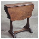 Antique mahogany drop leaf side table