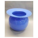 Vintage blue glass vase