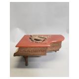 Vintage Swiss baby grand piano music and trinket