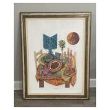 Framed pencil-signed numbered print #31/200