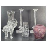 Hand blown glass elephant figure, Vail Saint