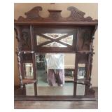 Victorian style over-the-mantel mirror