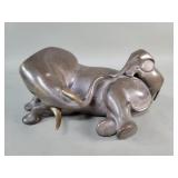 Loet Vanderveen bronze lounging elephants