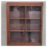Vintage pine wall display cabinet