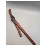 Antique wood and iron barbed wire fence stretcher