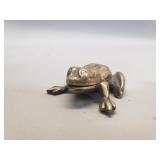 Vintage brass frog trinket box