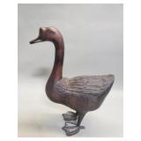 Vintage bronze duck figurine