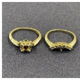 14 carat gold wedding ring with stone