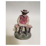 Vintage cast iron figural doorstop