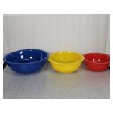 Vintage Pyrex clear bottom nesting bowls