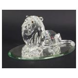 Swarovski crystal lion figurine