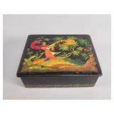 Hand painted Russian lacquered box