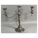 Vintage silver weighted candelabra