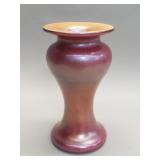 Signed Abelman studio art glass vase