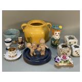 Group of porcelain and ceramic ashtray, bowls,