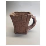 Vintage Jim Rumph figural pottery mug