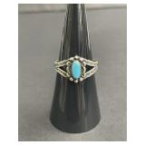 Vintage sterling silver and turquoise ring