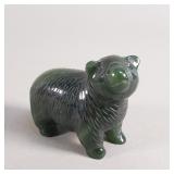 Nephrite carved bear sculpture
