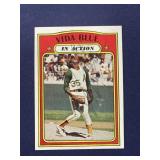 1972 Topps In Action Vida Blue signed card