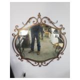 Vintage iron frame mirror