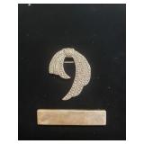 Pair of sterling silver brooches