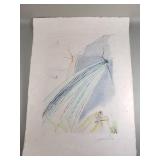 Salvador Dali signed color etching titled "The