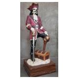 Vintage composite life size pirate statue on