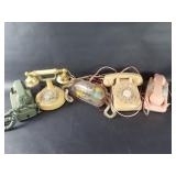 Group of vintage landline telephones