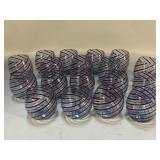 Group of vintage Murano style hand blown cups