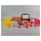 Group of vintage playing cards, dominoes,
