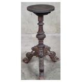 Antique hand carved oak plant stand